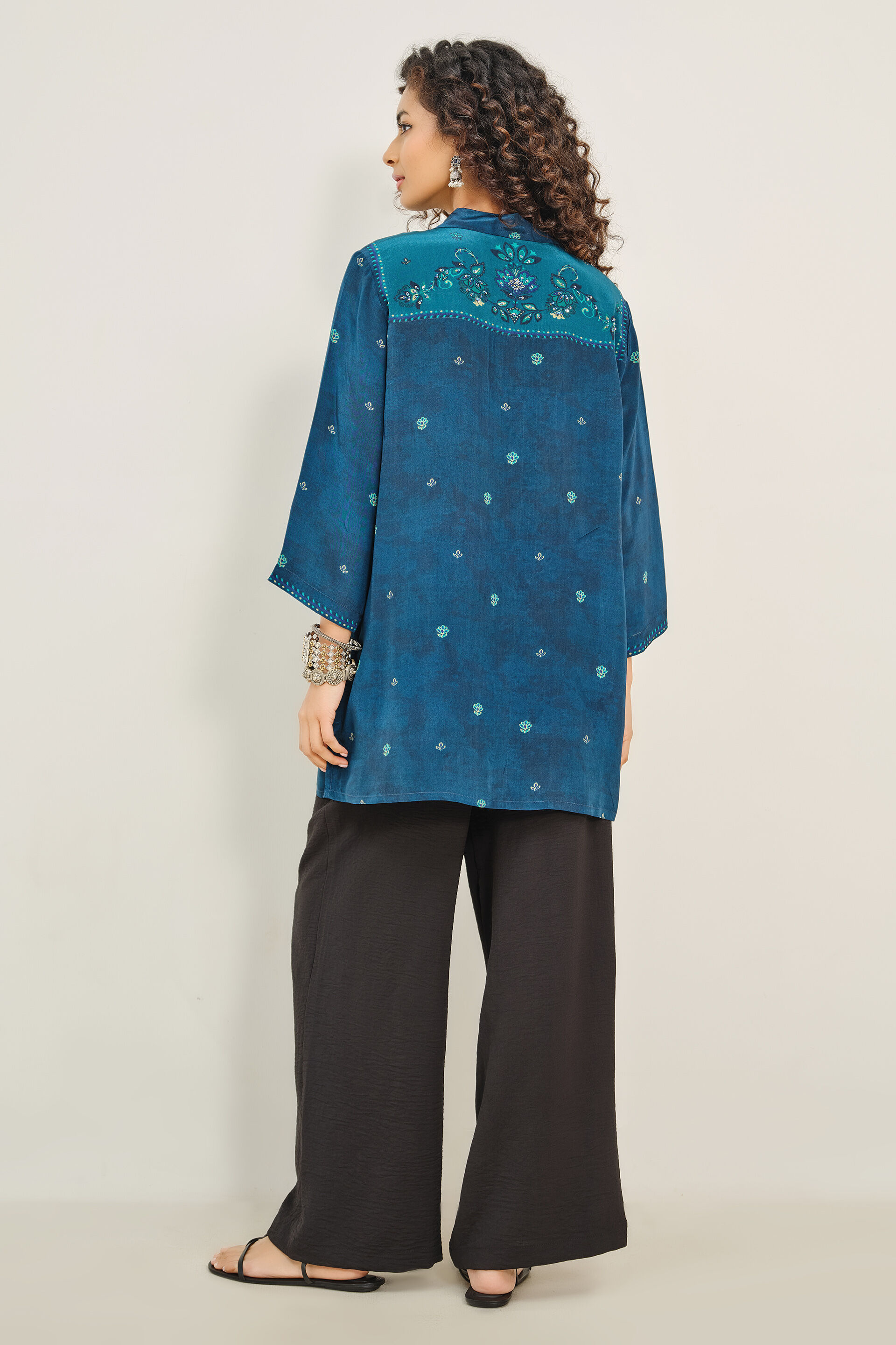 Vani Emerald Green Tunic, Indigo, image 6